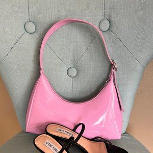 Pink Shiny Purse!!  Purse appears Lavender, so color variation.